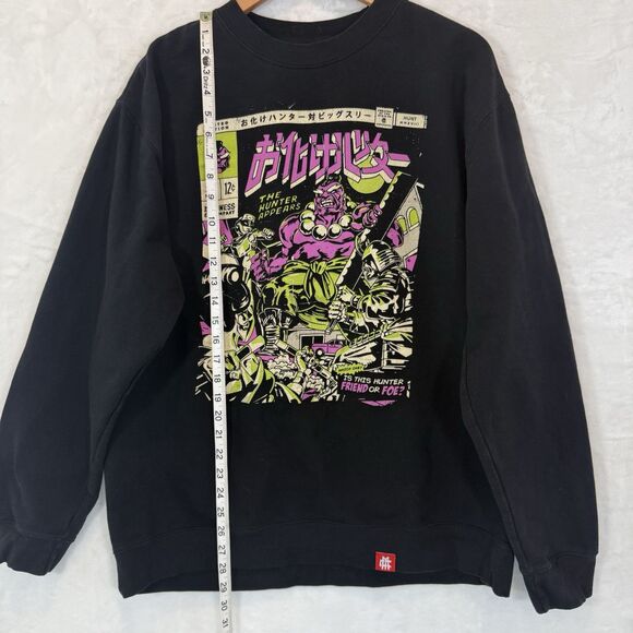 Madness & Co Sweatshirt Pullover Comic Graphic Print Japanese Black XL - Picture 7 of 11